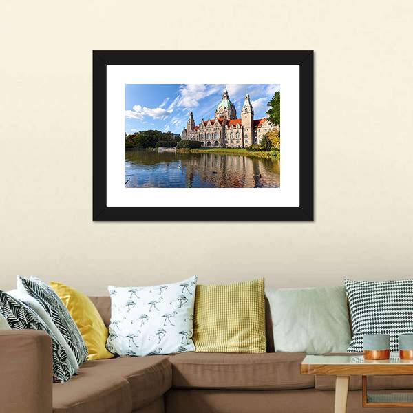 Hanover City Hall Canvas Wall Art-3 Horizontal-Gallery Wrap-25" x 16"-Tiaracle