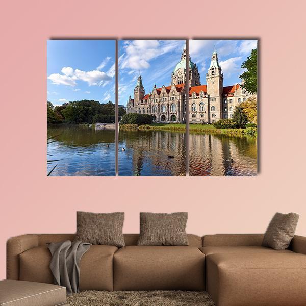 Hanover City Hall Canvas Wall Art-3 Horizontal-Gallery Wrap-37" x 24"-Tiaracle