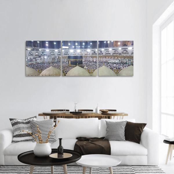 Haram Mosque Mecca Panoramic Canvas Wall Art-1 Piece-36" x 12"-Tiaracle