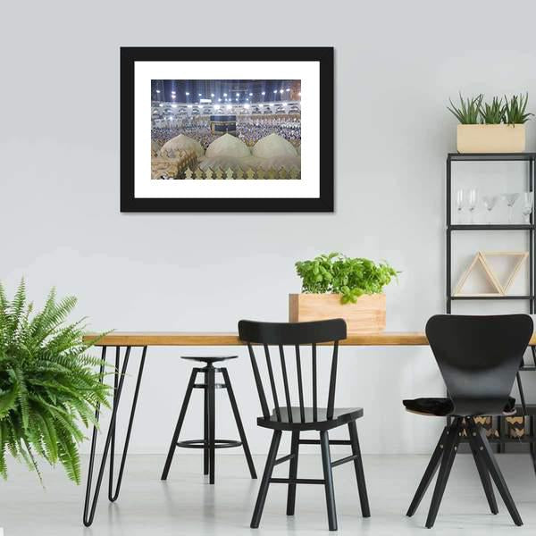 Haram Mosque Mecca Canvas Wall Art-5 Horizontal-Gallery Wrap-22" x 12"-Tiaracle