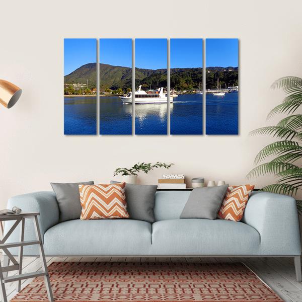 Harbor Of Picton New Zealand Canvas Wall Art-5 Horizontal-Gallery Wrap-22" x 12"-Tiaracle