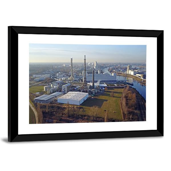 Harbour Of Krefeld Germany Canvas Wall Art-3 Horizontal-Gallery Wrap-25" x 16"-Tiaracle