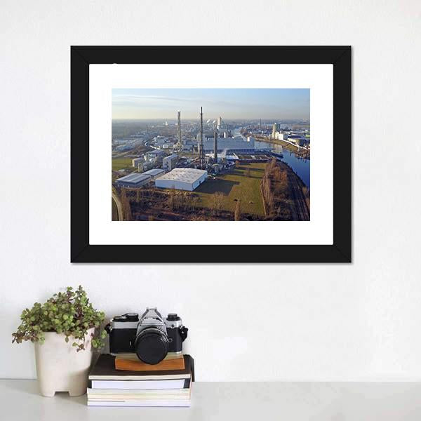 Harbour Of Krefeld Germany Canvas Wall Art-1 Piece-Framed Print-20" x 16"-Tiaracle