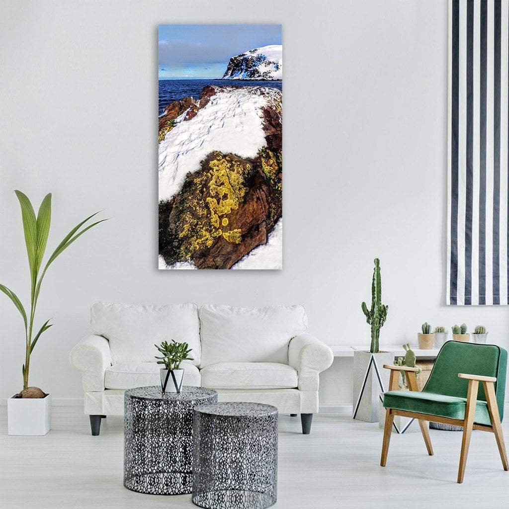 Hard Stones Landscape In Winter Vertical Canvas Wall Art-3 Vertical-Gallery Wrap-12" x 25"-Tiaracle