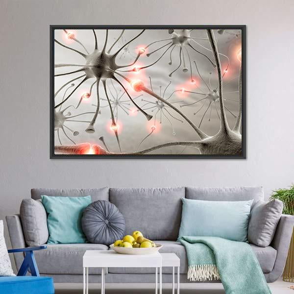 Hardwired Neurons Canvas Wall Art-3 Horizontal-Gallery Wrap-25" x 16"-Tiaracle
