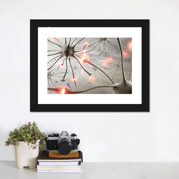 Hardwired Neurons Canvas Wall Art-1 Piece-Framed Print-20" x 16"-Tiaracle