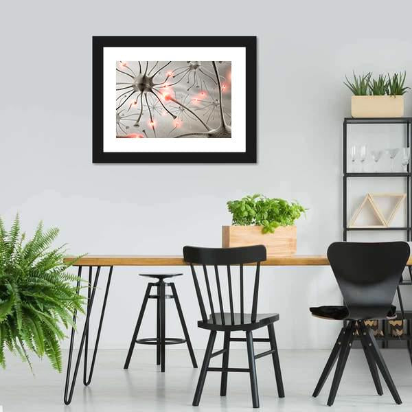 Hardwired Neurons Canvas Wall Art-3 Horizontal-Gallery Wrap-25" x 16"-Tiaracle