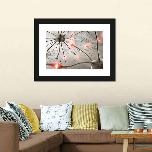 Hardwired Neurons Canvas Wall Art-3 Horizontal-Gallery Wrap-25" x 16"-Tiaracle