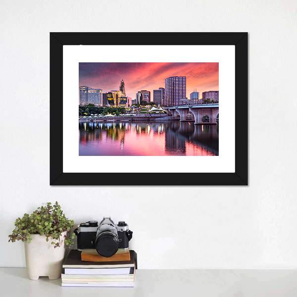 Hartford Connecticut Canvas Wall Art-1 Piece-Framed Print-20" x 16"-Tiaracle
