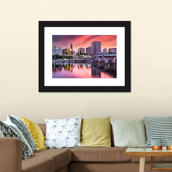 Hartford Connecticut Canvas Wall Art-1 Piece-Framed Print-20" x 16"-Tiaracle