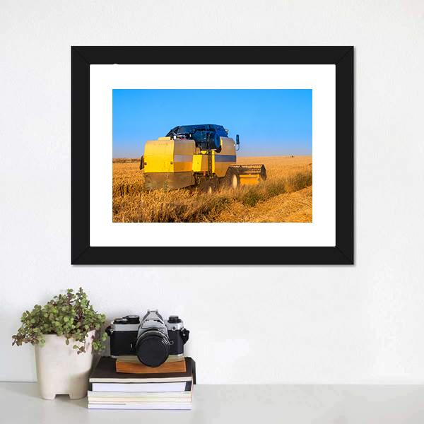 Harvest In Day Time Canvas Wall Art-1 Piece-Framed Print-20" x 16"-Tiaracle