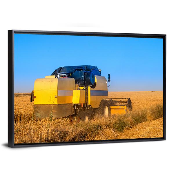 Harvest In Day Time Canvas Wall Art-3 Horizontal-Gallery Wrap-25" x 16"-Tiaracle