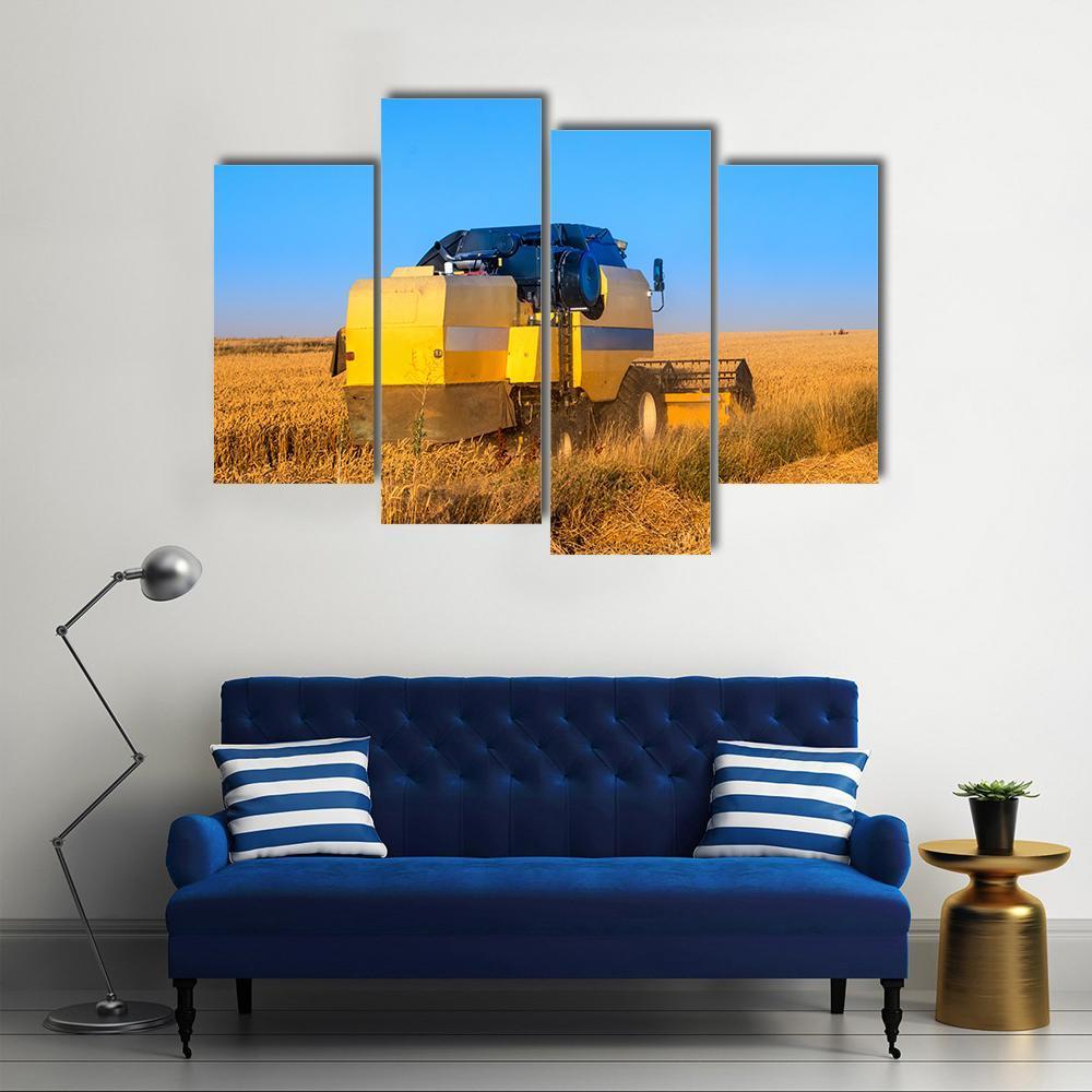 Harvest In Day Time Canvas Wall Art-4 Pop-Gallery Wrap-50" x 32"-Tiaracle