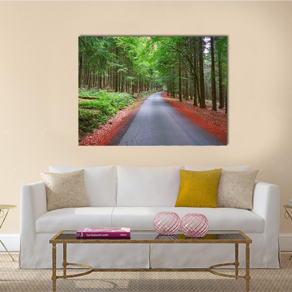 Harz Magic Mountains Forest Canvas Wall Art-5 Horizontal-Gallery Wrap-22" x 12"-Tiaracle