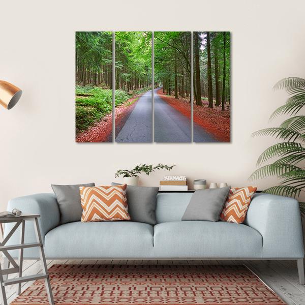 Harz Magic Mountains Forest Canvas Wall Art-4 Horizontal-Gallery Wrap-34&quot; x 24&quot;-Tiaracle