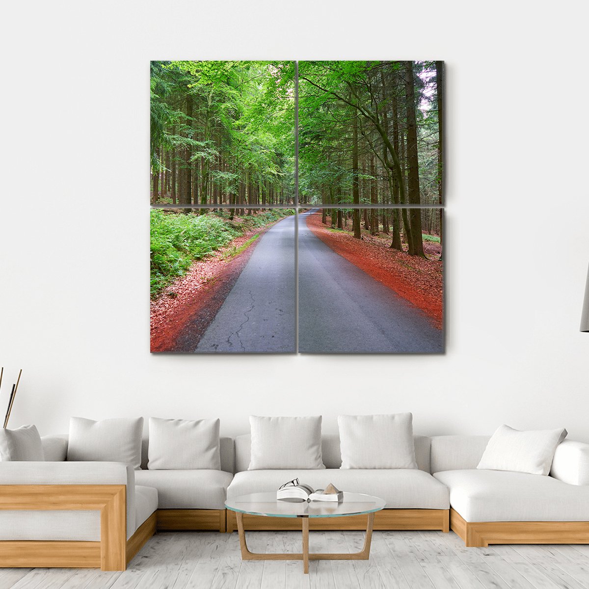 Harz Magic Mountains Forest Canvas Wall Art-4 Square-Gallery Wrap-17&quot; x 17&quot;-Tiaracle