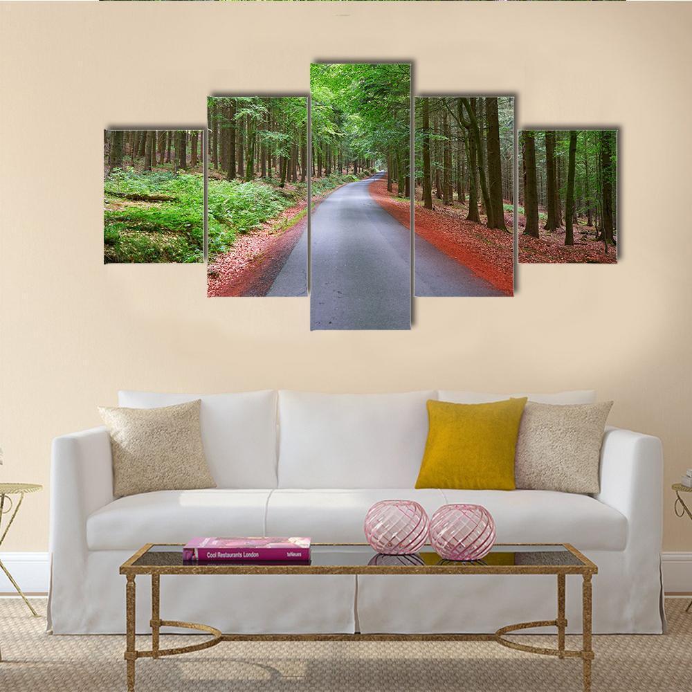 Harz Magic Mountains Forest Canvas Wall Art-4 Pop-Gallery Wrap-50" x 32"-Tiaracle