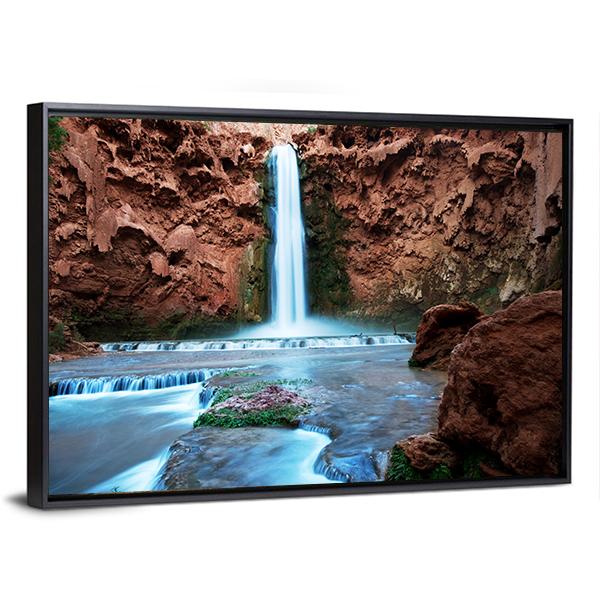 Havasu Falls Canvas Wall Art-5 Horizontal-Gallery Wrap-22" x 12"-Tiaracle