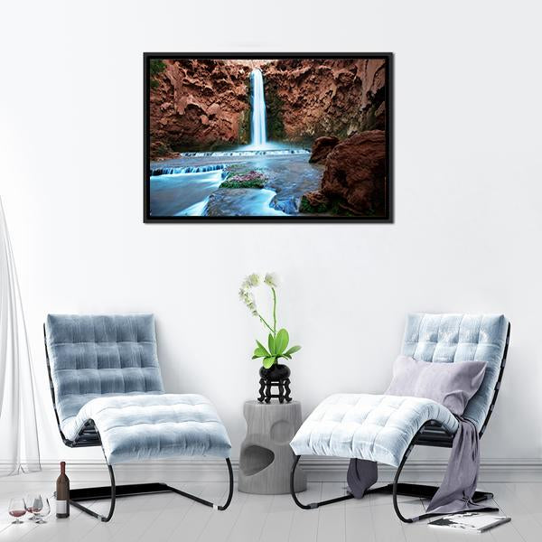 Havasu Falls Canvas Wall Art-5 Horizontal-Gallery Wrap-22" x 12"-Tiaracle