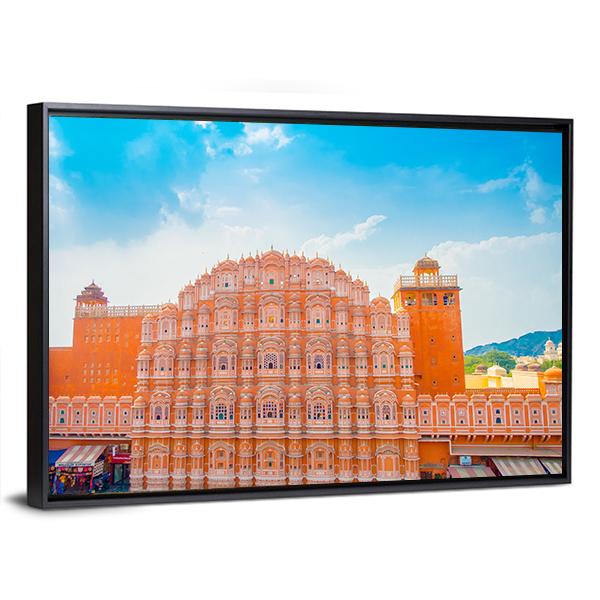 Hawa Mahal In Jaipur Canvas Wall Art-3 Horizontal-Gallery Wrap-25" x 16"-Tiaracle