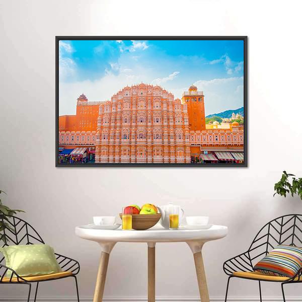 Hawa Mahal In Jaipur Canvas Wall Art-3 Horizontal-Gallery Wrap-25" x 16"-Tiaracle