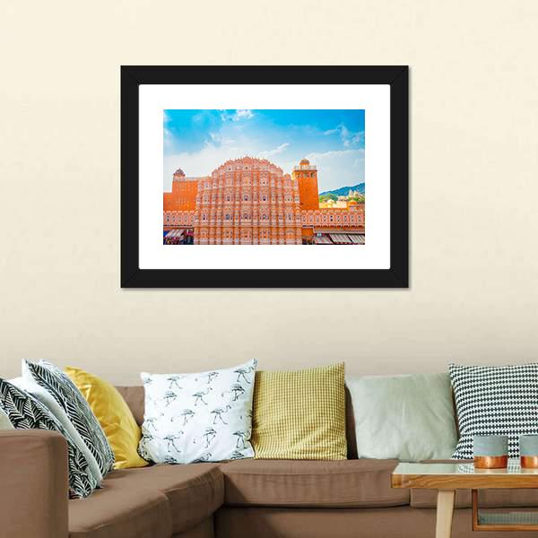 Hawa Mahal In Jaipur Canvas Wall Art-3 Horizontal-Gallery Wrap-25" x 16"-Tiaracle