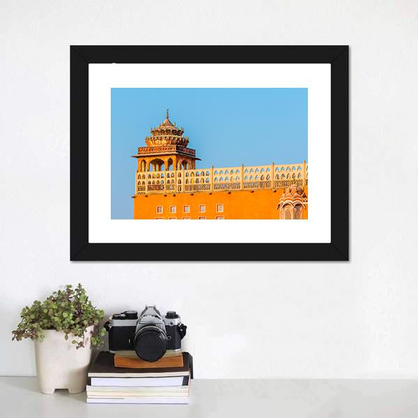 Hawa Mahal Jaipur Canvas Wall Art-1 Piece-Framed Print-20" x 16"-Tiaracle