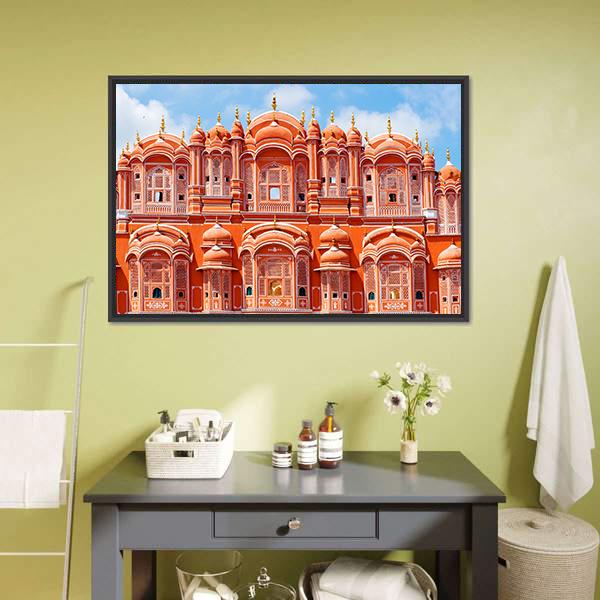 Hawa offers Mahal wall decor art, Pink Palace canvas wall art, India artwork for home, Architecture of India Decor for Wall, India Picture Print