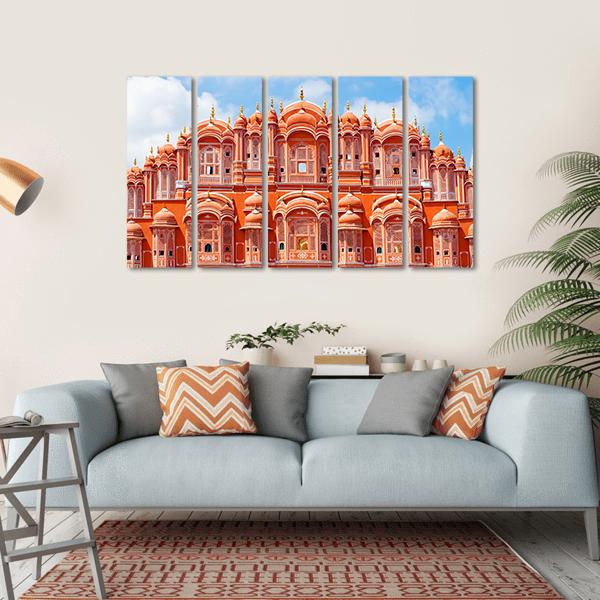 Hawa Mahal Palace Canvas Wall Art-5 Horizontal-Gallery Wrap-22" x 12"-Tiaracle