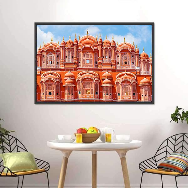Hawa Mahal Palace Canvas Wall Art-3 Horizontal-Gallery Wrap-25" x 16"-Tiaracle