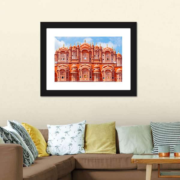 Hawa Mahal Palace Canvas Wall Art-5 Horizontal-Gallery Wrap-22" x 12"-Tiaracle