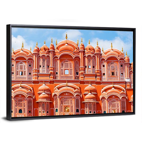 Hawa Mahal Palace Canvas Wall Art-5 Horizontal-Gallery Wrap-22" x 12"-Tiaracle