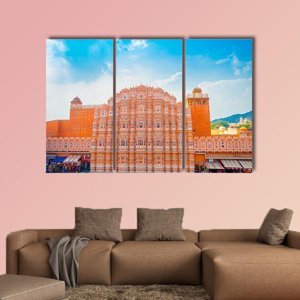 Hawa Mahal In Jaipur Canvas Wall Art-3 Horizontal-Gallery Wrap-25" x 16"-Tiaracle