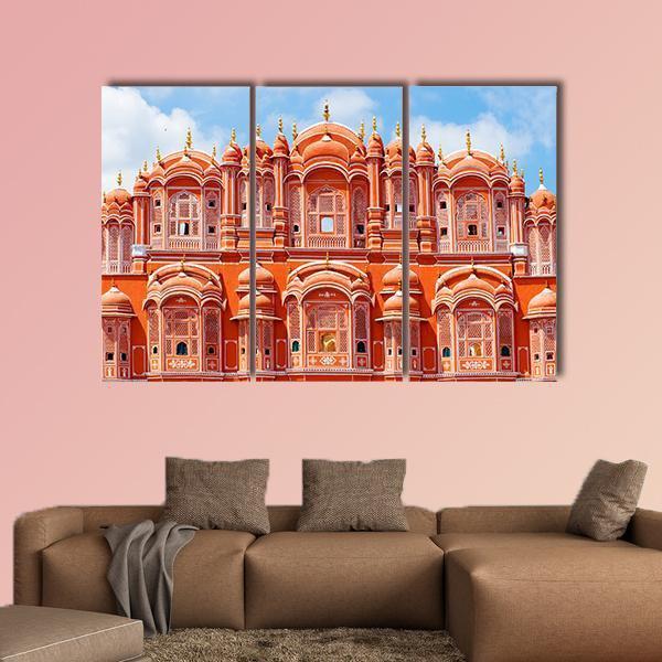 Hawa Mahal Palace Canvas Wall Art-3 Horizontal-Gallery Wrap-25" x 16"-Tiaracle