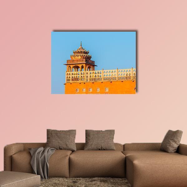 Hawa Mahal Jaipur Canvas Wall Art-5 Star-Gallery Wrap-62" x 32"-Tiaracle