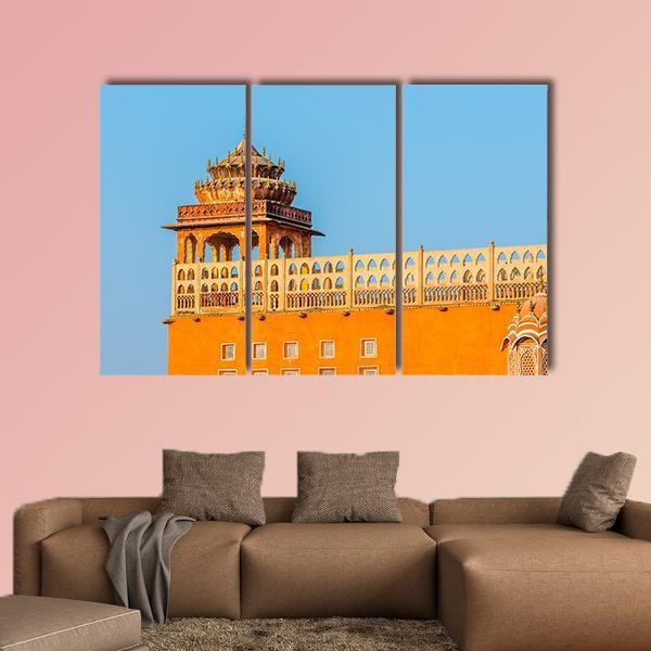 Hawa Mahal Jaipur Canvas Wall Art-3 Horizontal-Gallery Wrap-25" x 16"-Tiaracle
