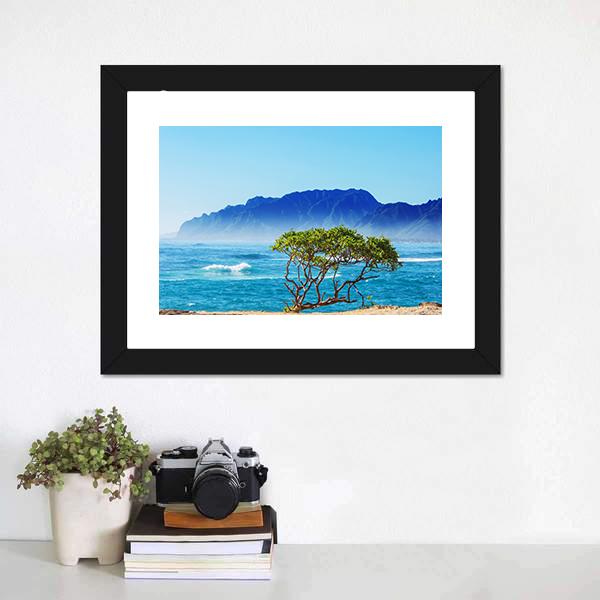 Hawaii Beach Canvas Wall Art-1 Piece-Framed Print-20&quot; x 16&quot;-Tiaracle