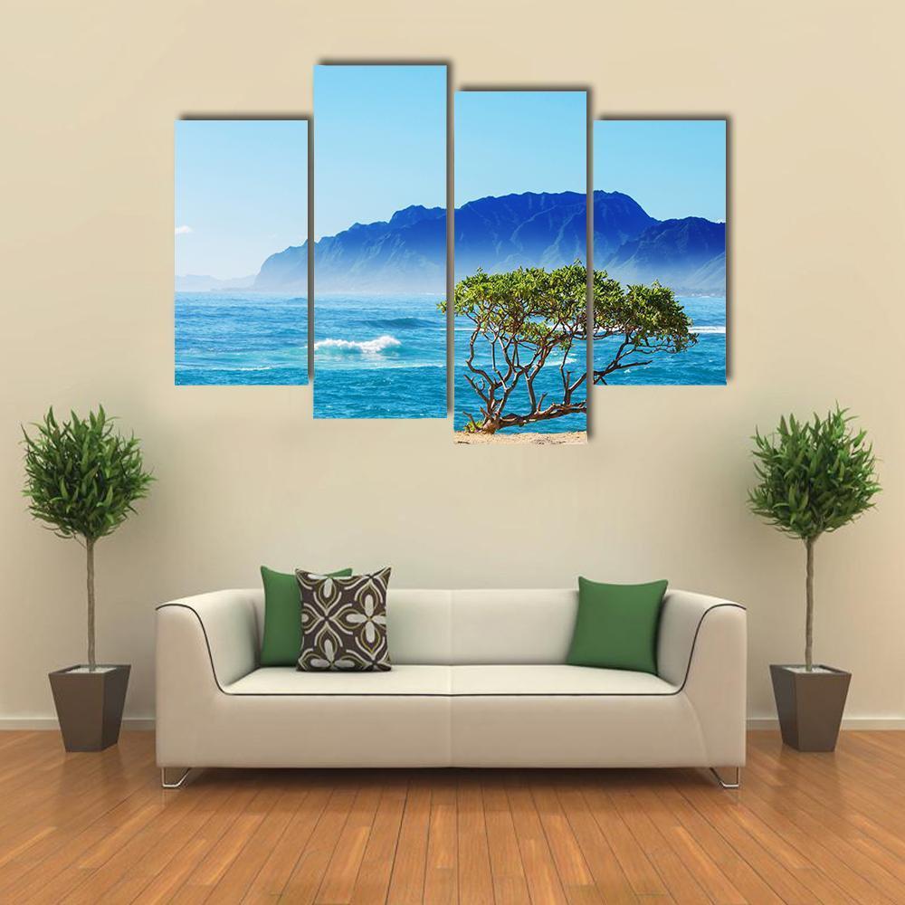 Hawaii Beach Canvas Wall Art-4 Pop-Gallery Wrap-50" x 32"-Tiaracle