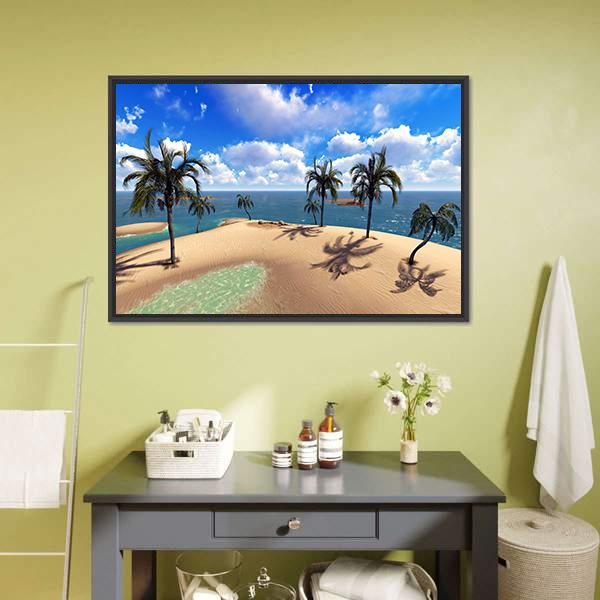 Hawaiian Paradise Canvas Wall Art-1 Piece-Floating Frame-24" x 16"-Tiaracle