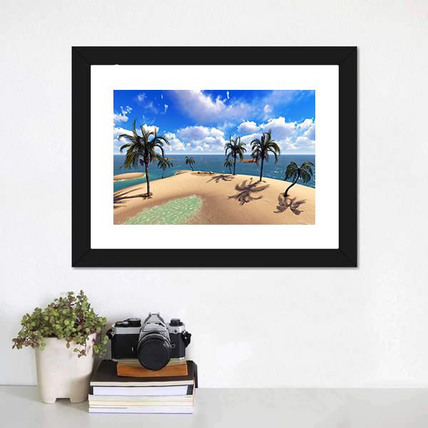 Hawaiian Paradise Canvas Wall Art-1 Piece-Framed Print-20" x 16"-Tiaracle
