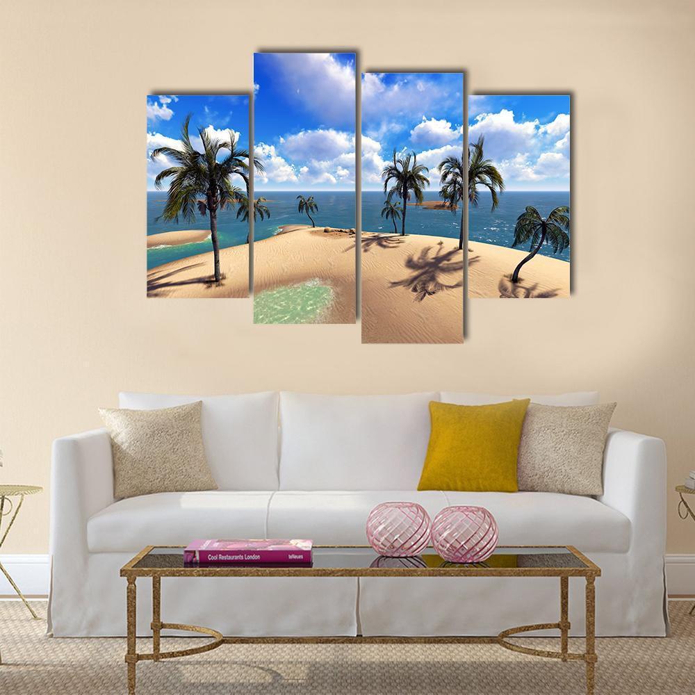 Hawaiian Paradise Canvas Wall Art-4 Pop-Gallery Wrap-50" x 32"-Tiaracle