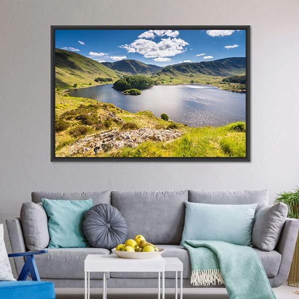 Haweswater From Whiteacre Crag Canvas Wall Art-3 Horizontal-Gallery Wrap-25" x 16"-Tiaracle