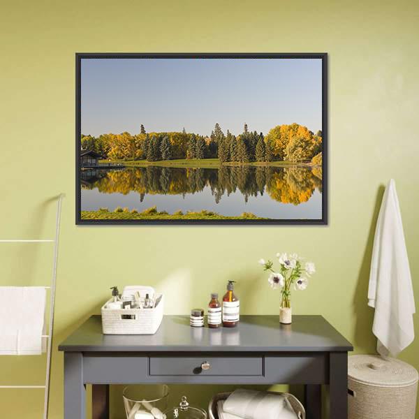 Hawrelak Park Edmonton Alberta Canvas Wall Art-1 Piece-Floating Frame-24" x 16"-Tiaracle