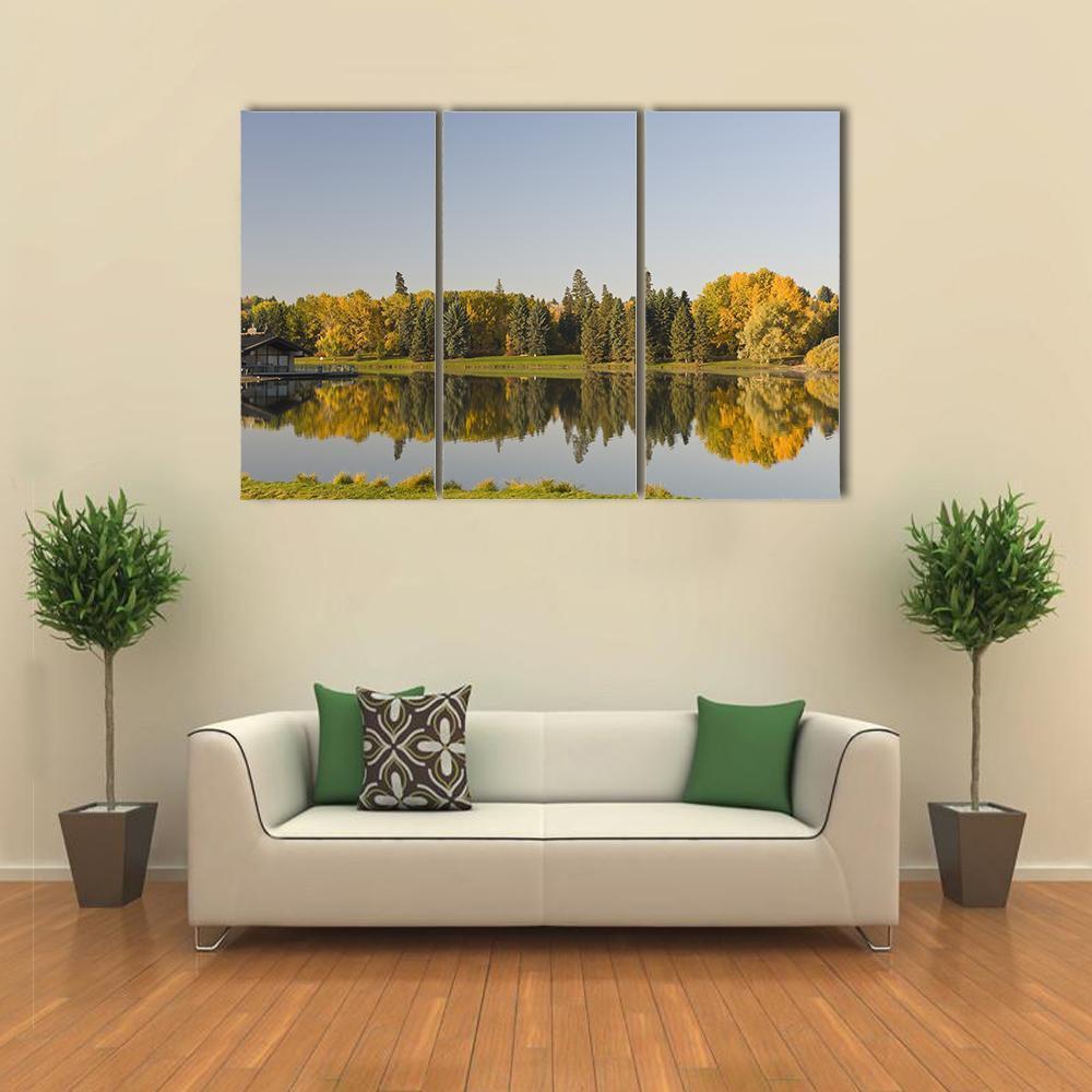 Hawrelak Park Edmonton Alberta Canvas Wall Art-3 Horizontal-Gallery Wrap-37" x 24"-Tiaracle