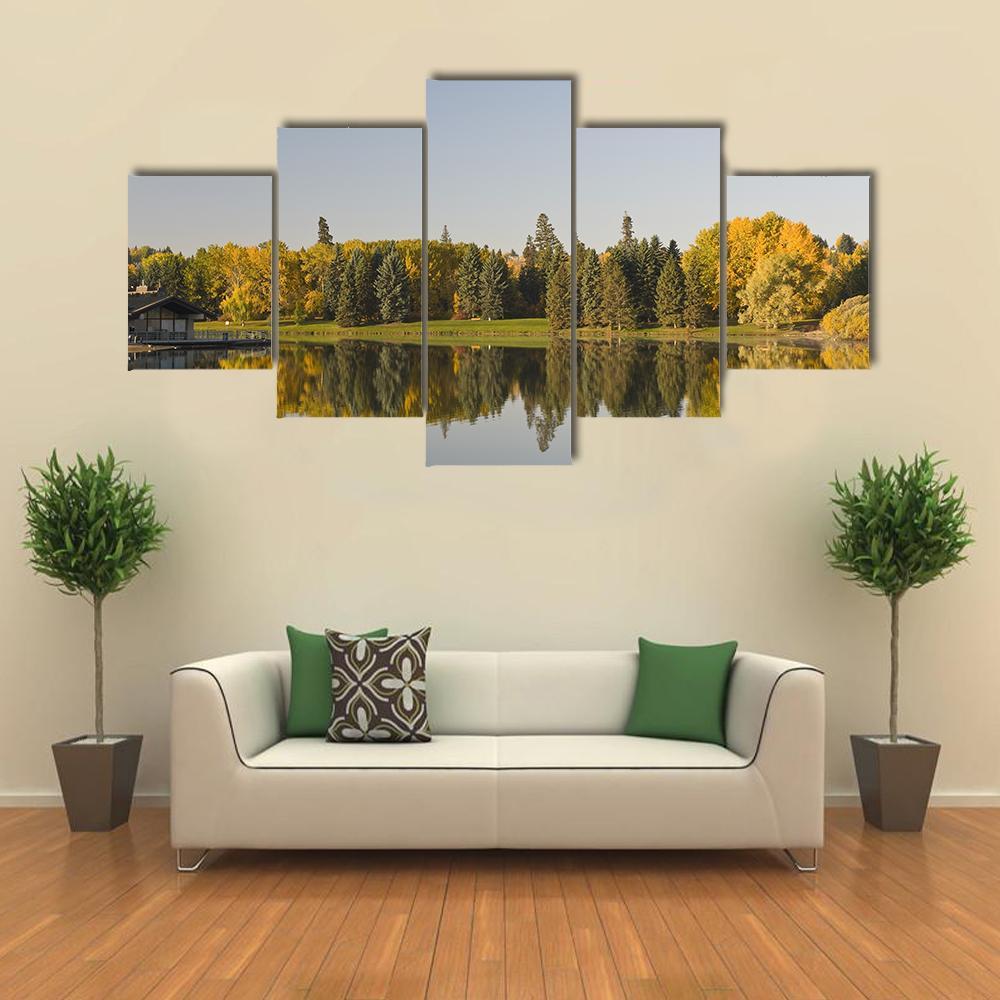 Hawrelak Park Edmonton Alberta Canvas Wall Art-5 Star-Gallery Wrap-62" x 32"-Tiaracle
