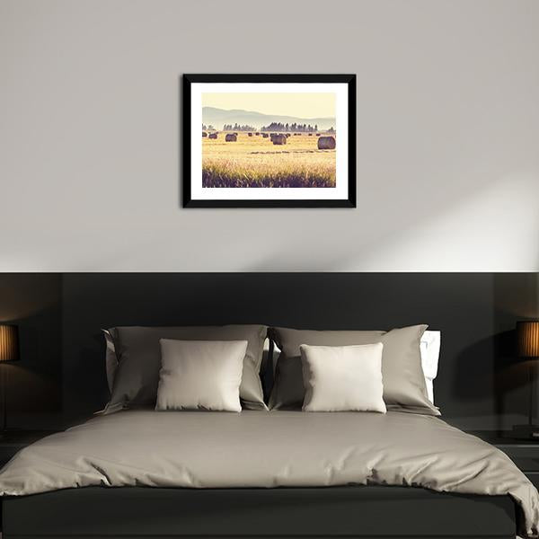 Hay Fields Panoramic Canvas Wall Art-1 Piece-36" x 12"-Tiaracle