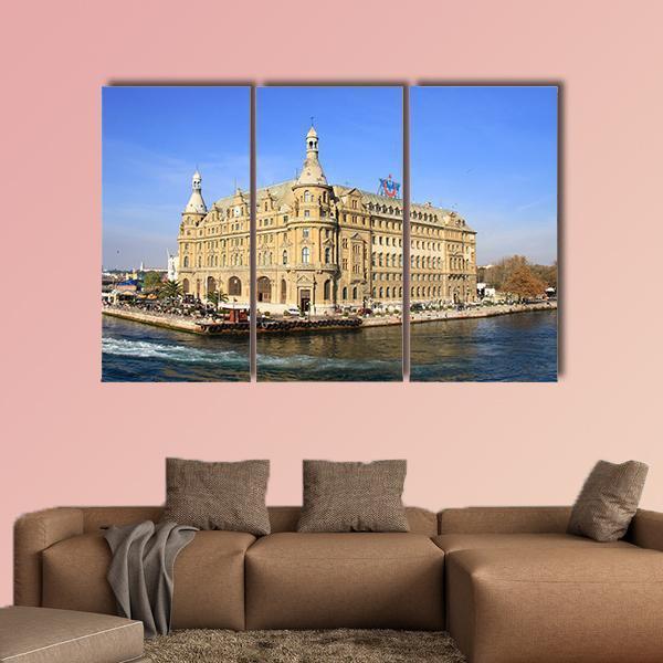 Haydarpasa Station Istanbul Canvas Wall Art-3 Horizontal-Gallery Wrap-37" x 24"-Tiaracle
