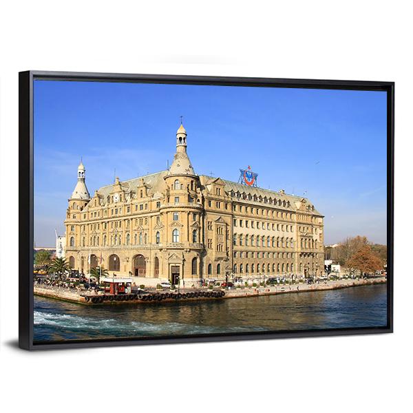 Haydarpasa Station Istanbul Canvas Wall Art-3 Horizontal-Gallery Wrap-25" x 16"-Tiaracle