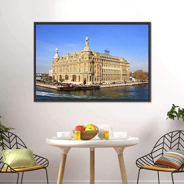 Haydarpasa Station Istanbul Canvas Wall Art-3 Horizontal-Gallery Wrap-25" x 16"-Tiaracle