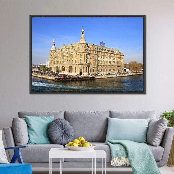 Haydarpasa Station Istanbul Canvas Wall Art-3 Horizontal-Gallery Wrap-25" x 16"-Tiaracle